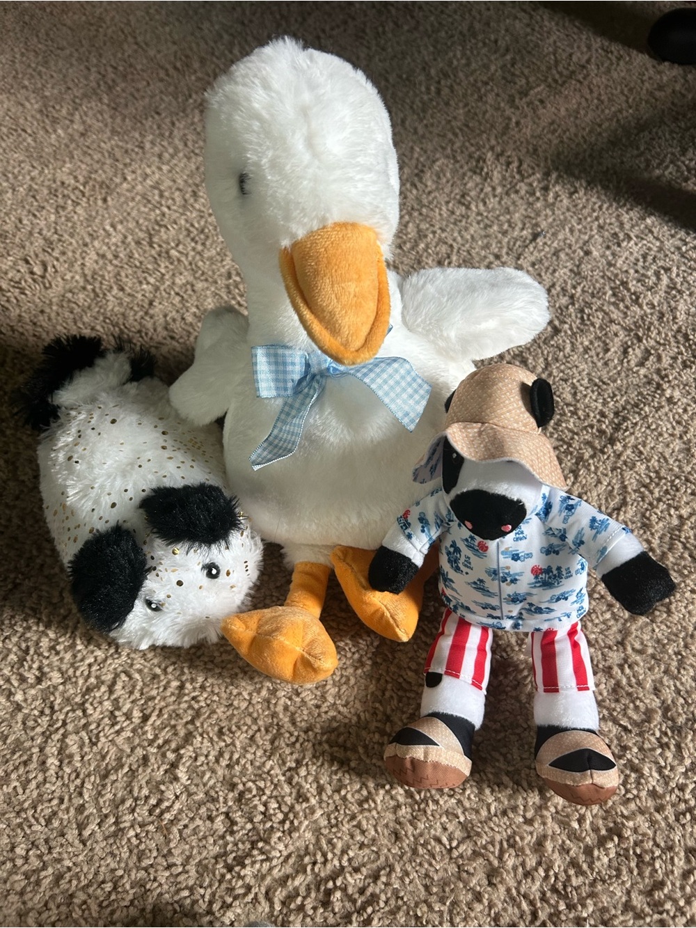 Lot of 3 plushies-sea bunny-goose-ChickfilA cow